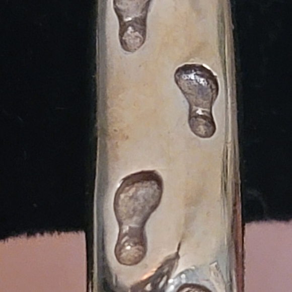 Bradford Exchange Footprints in the Sand hoop earrings - Picture 2 of 5